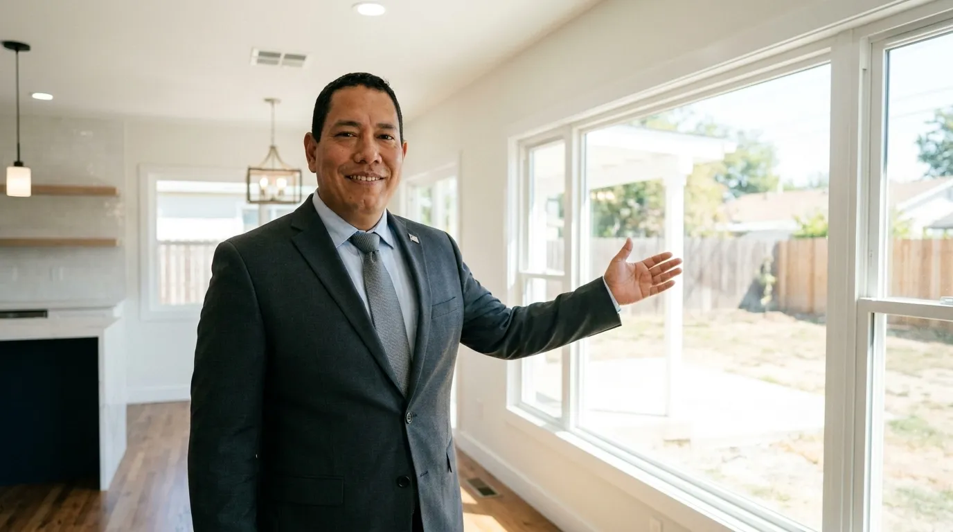 Robert Sivori showing a home to buyers